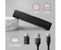 Axagon EE25-GTR, USB-C 10Gbps - SATA 6G 2.5" RIBBED box, czarny - 1353413 - zdjęcie 6